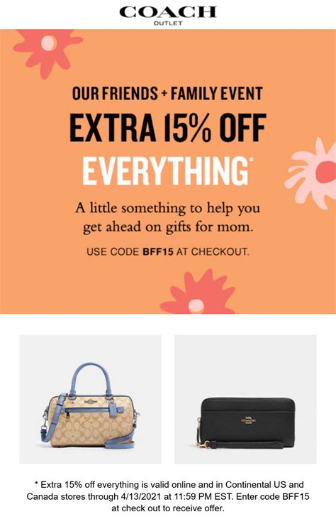 coach outlet 15 off code.